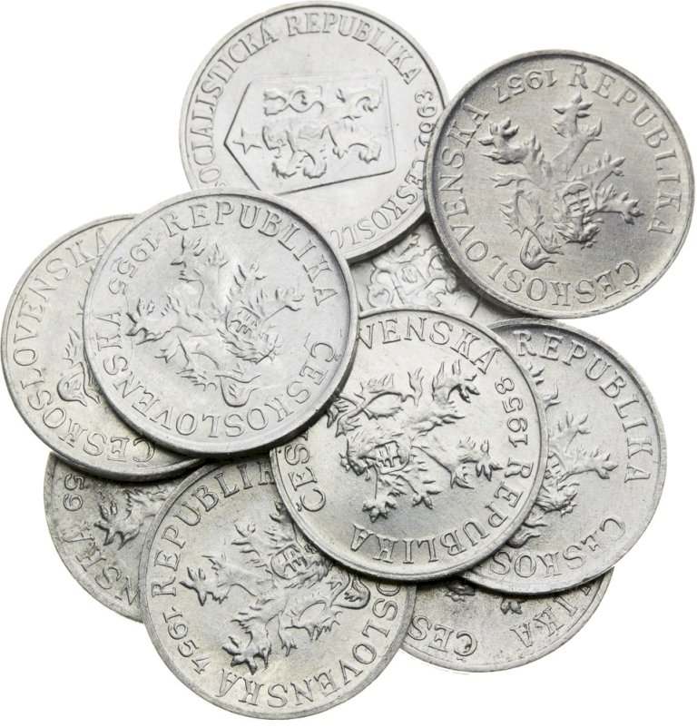 Lot of 1 Heller coins (10pcs)