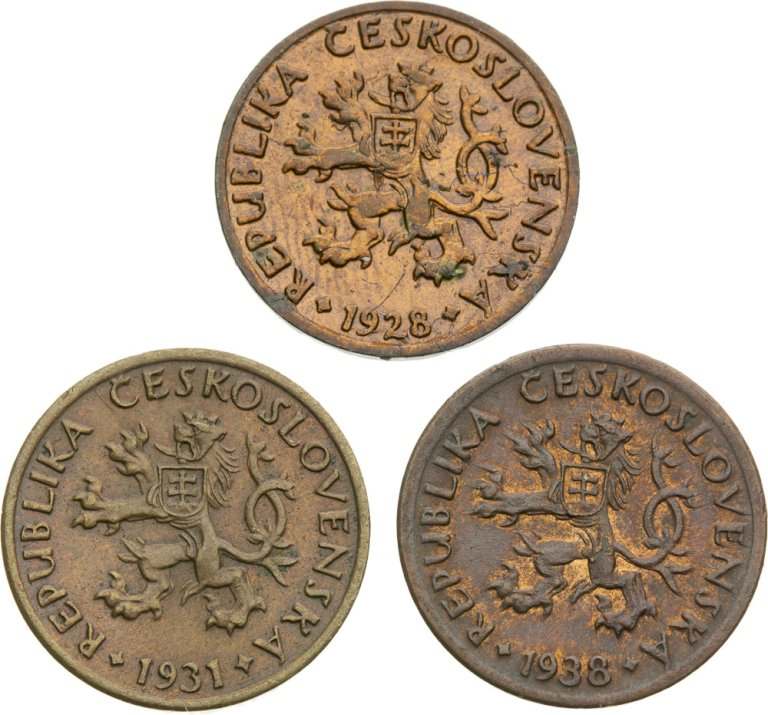 Lot 5 Halierových mincí (3ks)