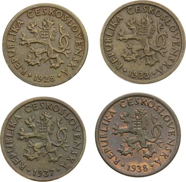 Lot 10 Heller coins (4pcs)