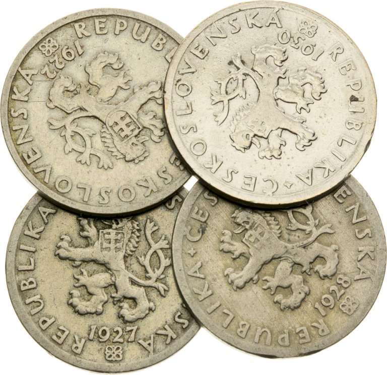 Lot 20 Halierových mincí (4ks)