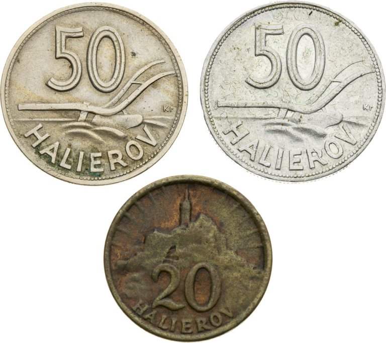 Lot Haléřových mincí (3ks)