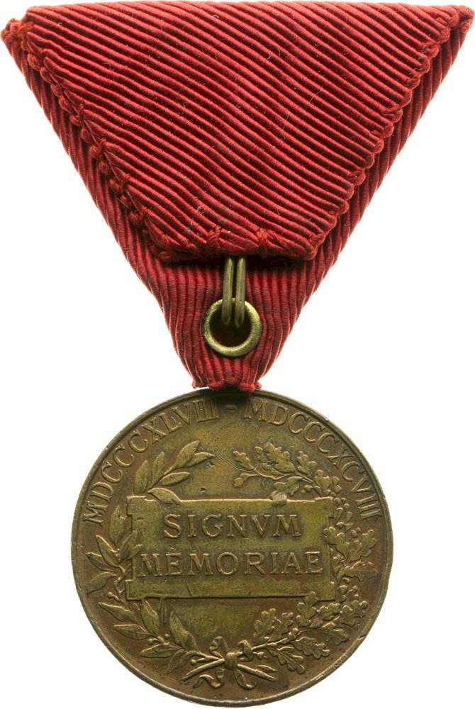 Jubileiní medaile 1898 FJI. (Vojenská stuha)