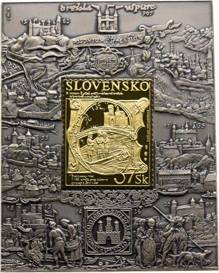 Zlatá Plaketa - Známka Bratislavský hrad 2007, č. 51