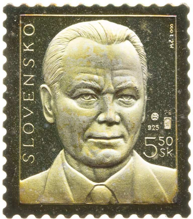 Au + Ag medal - Postmark Rudolf Schuster - President, no. 79