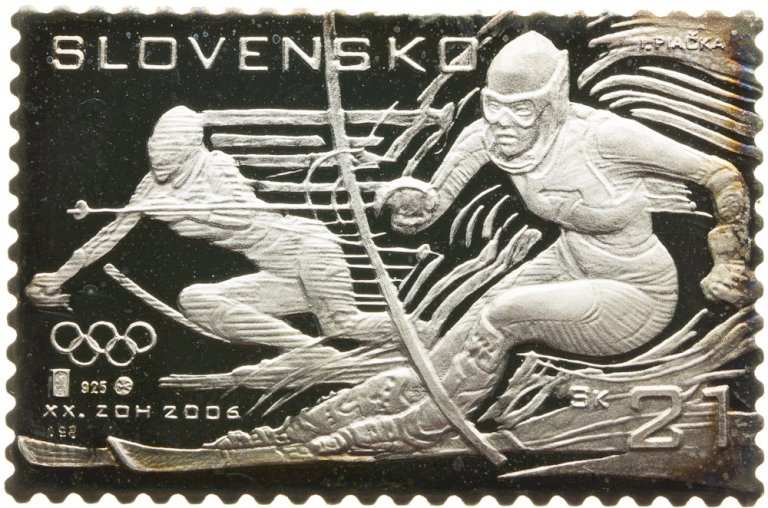 Silver medal - Postmark OWG Torino 2006, no. 198