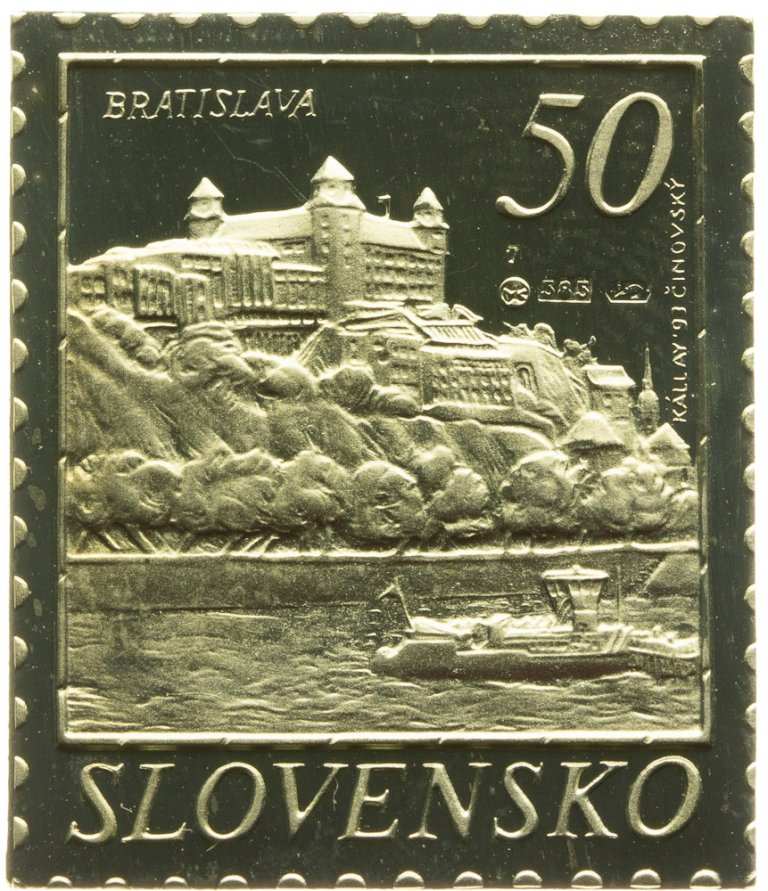 Au + Ag medal - Postmark of Bratislava, no. 7