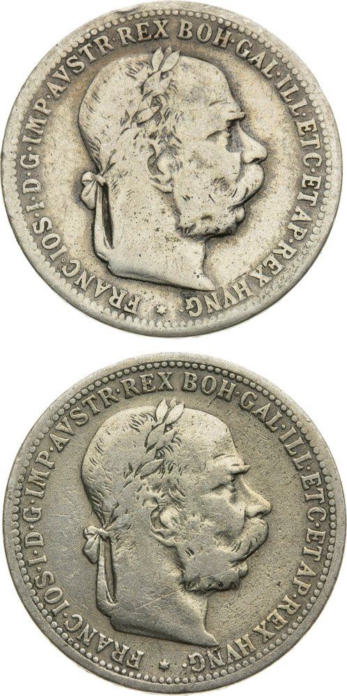 Lot of 1 Koruna coins (2pcs)