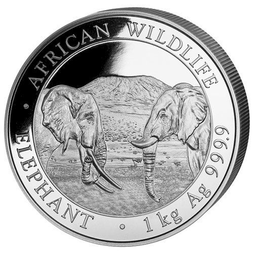 2000 Shilling 2020 "Elephants" 1kg Ag