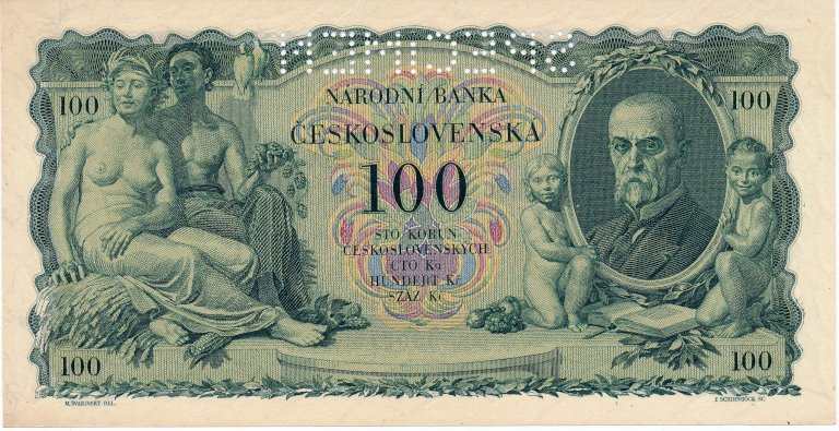 100 Kč 1931 Ob (perforated)