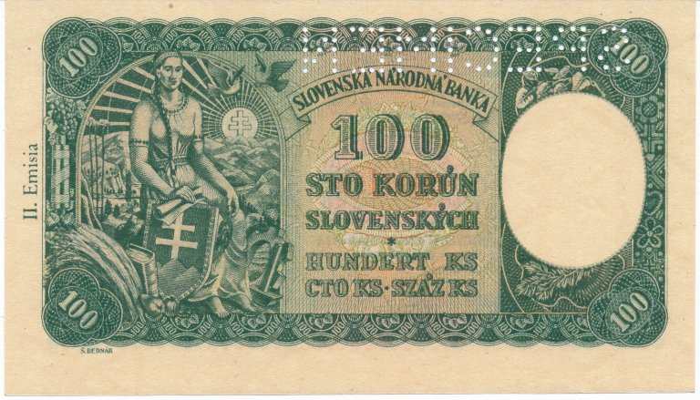 100 Ks 1940 II. Emisia A 2 (perforovaná)