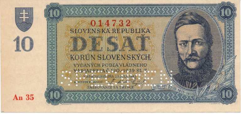10 Ks 1943 An 35 (perforated)