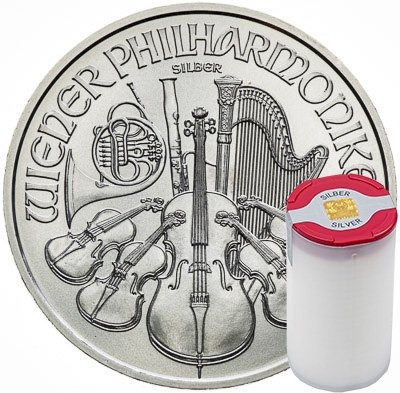 Investičné strieborné mince Philharmoniker 1 unca - 20 ks