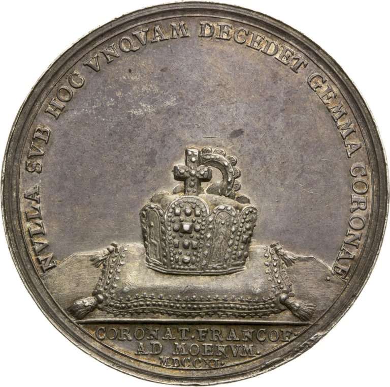 Silver medal 1711 Coronation of the roman emperor in Frankfurt